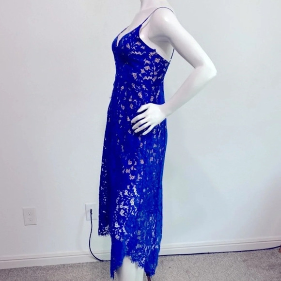 Lulus One Wish Royal Blue Lace Midi Dress Size S - Picture 6 of 10
